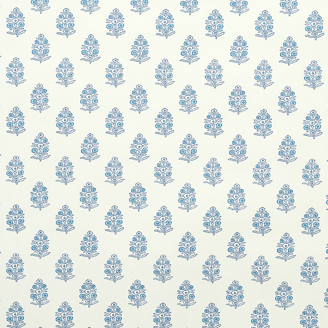 Schumacher Wallcovering Aditi Blue 5011930 Wallcovering Paper UNITED STATES OF AMERICA </p><p>Repeat: H: HORZ. 27" (69CM), V: VERT. 7 1/4" (18CM) 27.5 - My Fabric Connection -