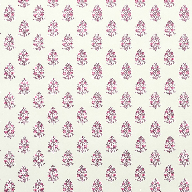 Schumacher Wallcovering Aditi Pink 5011932 Wallcovering Paper UNITED STATES OF AMERICA </p><p>Repeat: H: HORZ. 27" (69CM), V: VERT. 7 1/4" (18CM) 27.5 - My Fabric Connection -