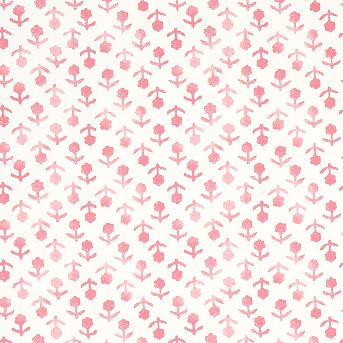 Schumacher Wallcovering Beatriz Pink 5011940 Wallcovering Paper UNITED STATES OF AMERICA </p><p>Repeat: H: HORZ. 27" (69CM), V: VERT. 2" (5CM) 27.5 - My Fabric Connection -