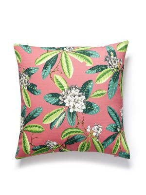 Scalamandre Pillows Rhododendron Outdoor Pillow 22 X 22 - Flamingo SCRHODMPILL0005 100% SOLUTION DYED POLYESTER U.S.A. Horizontal: and Vertical: 0 - My Fabric Connection -