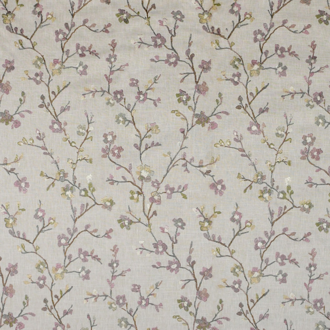 Greenhouse Fabric S4900 Wisteria - 58% Cotton, 42% Polyester W/ 100% Rayon Embroidery India 6000 17.5" H, 18.5" V 55" - My Fabric Connection -