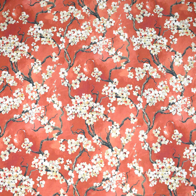 Greenhouse Fabric S5190 Persimmon - 100% Polyester India 50000 27.38" H, 25.25" V 56" - My Fabric Connection -