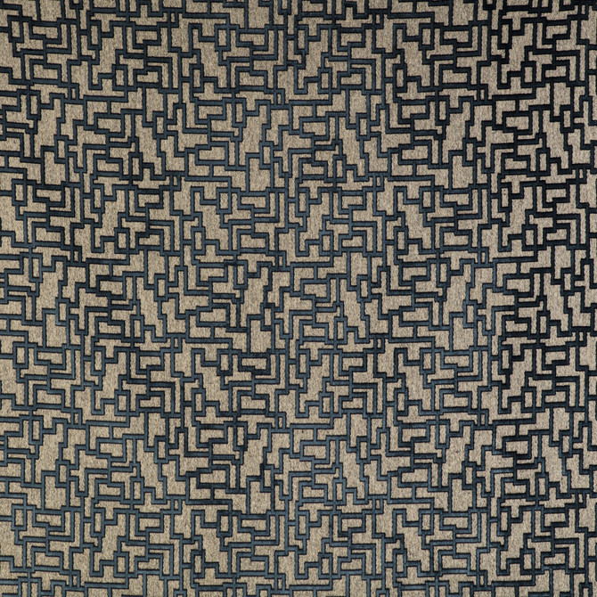 Gaston Y Daniela Fabric Laberinto Azul Fabric WOOL - 48%;VISCOSE - 37%;POLYESTER - 11%;COTTON - 4% Belgium HEAVY </p><p>Repeat: H: 13.79, V: 18.12 54 - My Fabric Connection -