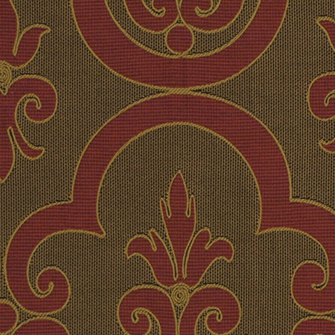 Robert Allen Grand Laurel Cayenne Fabric 6 5/8 Yards