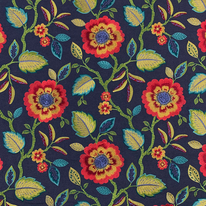 Magnolia Fabric Swazey Festival - 76 Poly, 24 Cot (Emb 100 Vis) India 15000 Horizontal: 17 and Vertical: 18.25 51 - My Fabric Connection -