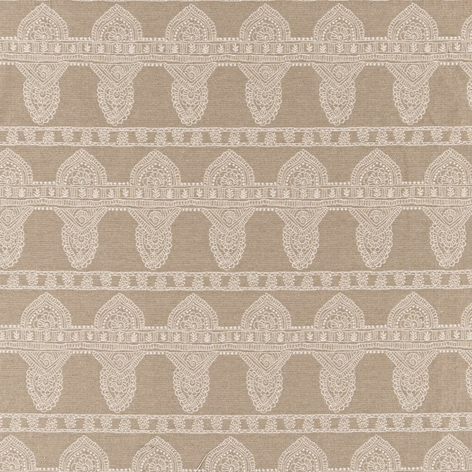 Charlotte Fabric F400-139 Sandstone 55% Polyester, 45% Cotton Made In USA Exceeds 100,000 Wyzenbeek Rubs (Heavy Duty) </p><p>Repeat: Horizontal 4.5" x Vertical 18.5" 54 Inches - My Fabric Connection -