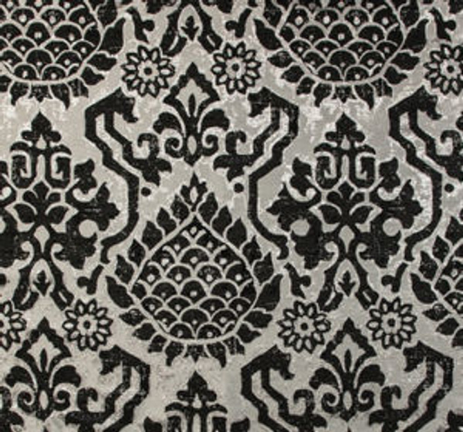 Norbar Fabric Metcalf Black SENSATION 100% POLYESTER CHINA 25 1/2"V 14 1/4"H 114 - My Fabric Connection -