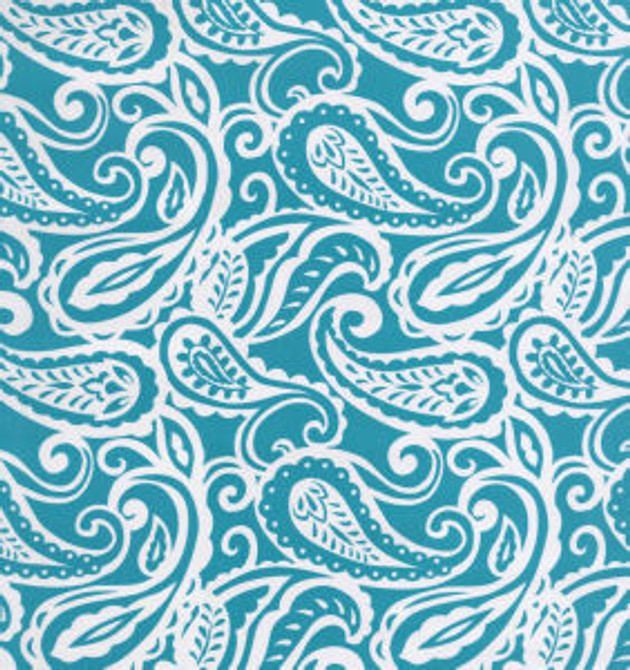 Norbar Fabric Sarasota Teal SUNRISE 100% SPUN POLYESTER TAIWAN 13 1/2"V 13 1/2"H 54 - My Fabric Connection -