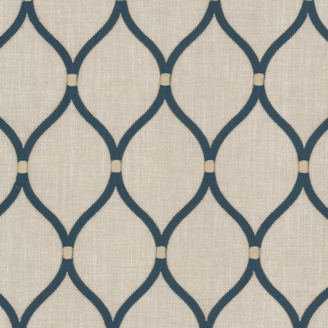 Stout Fabric Gemstone 1 Baltic RAINBOW LIBRARY CADET/INDIGO 70%COT 25%POL 5%LIN %BEMB INDIA Horizontal: 3.250 and Vertical: 6.250 52 in - My Fabric Connection -