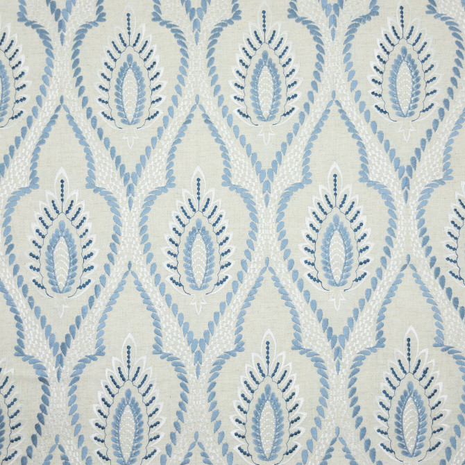 Stout Fabric Lutz 2 Periwinkle COMFORTABLE LIVING HAZE/NAVY 65%LIN 35%SVI %BEMB INDIA Horizontal: 6.625 and Vertical: 15.500 51 in - My Fabric Connection -