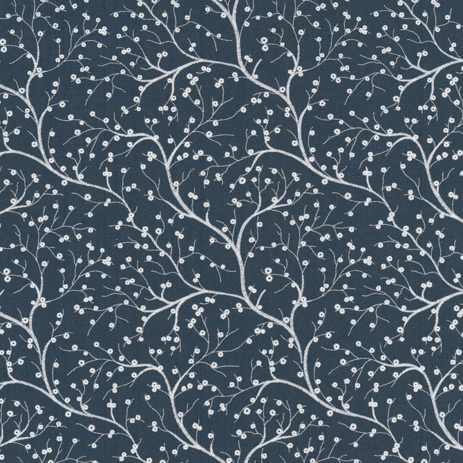 Stout Fabric Crumpet 2 Indigo Fabric 25%COT 25%SVI 25%POL 25%LIN %CEMB INDIA </p><p>Repeat: H: 10.625, V: 9.250 55 in - My Fabric Connection -
