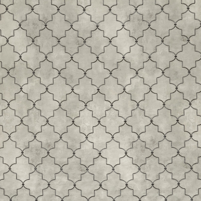 Marcus William Fabric Stetson 4 Silver Fabric 78%Cot 12%Svi 6%Pol 4%Mtl India </p><p>Repeat: H: 6.25, V: 0.5 50.5 in - My Fabric Connection -