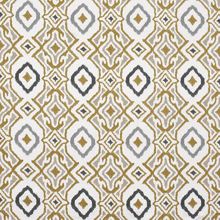 Forever Means Golden by Carole Designer Fabric Artisan Base: 100% Cotton. Embr: 60% Cotton, 40% Spun Poly INDIA N/A 15"V, 6 1/2" H 52" - Swanky Fabrics -