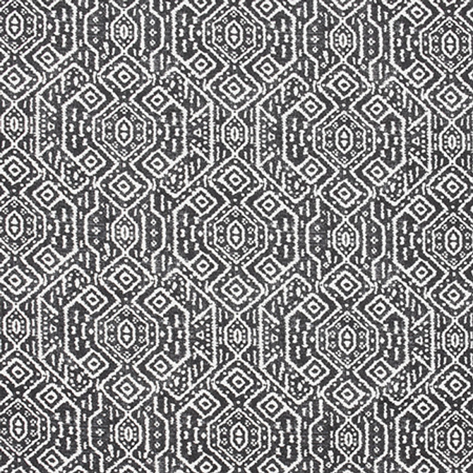 Carole Fabric Rare Example Ebony Artisan 100% Cotton PAKISTAN 12 1/2" V, 13 1/2" H HD 56.5" - My Fabric Connection -