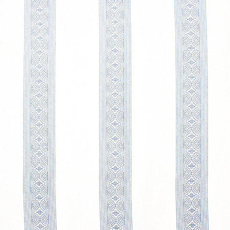 Carole Fabric Sleek Street Sapphire Artisan 54% Linen, 46% Cotton INDIA 2" V, 6 1/4" H 54" - My Fabric Connection -