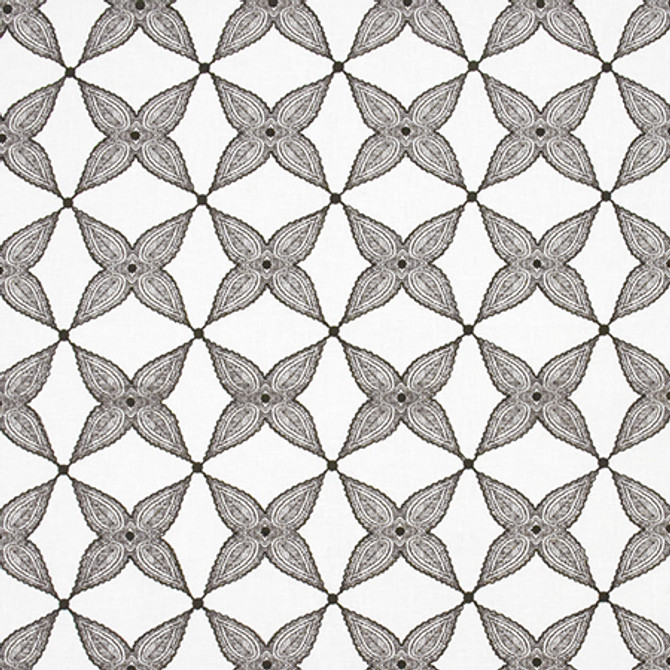 When Stars Align Grey by Carole Designer Fabric Artisan Base: 70% Cotton, 25% Poly, 5% Linen. Embr: 60% Cotton, 21% Poly, 15% Rayon, 4% Linen INDIA N/A 4 1/2" V, 4 1/2" H 54" - Swanky Fabrics -
