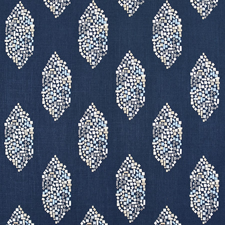 Confetti Party Ink by Carole Designer Fabric Bluebell 36% Polyester, 26% Cotton, 22% Viscose, 16% Linen China 30,000 Wyzenbeek Double Rubs 11 3/4" V, 8 1/2" H 52" - Swanky Fabrics -