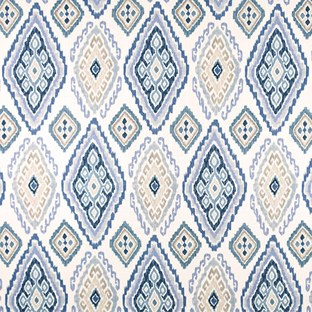 Right Moment Deep Sea by Carole Designer Fabric Bluebell 67% Viscose, 33% Linen Spain 15,000 Wyzenbeek Double Rubs 27" V, 13 1/2" H HD 54" - Swanky Fabrics -