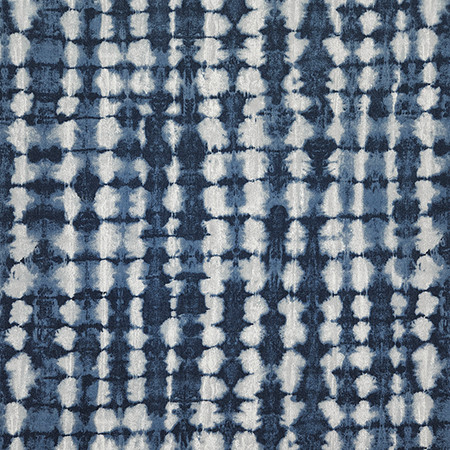 Back To It Indigo by Carole Designer Fabric Dawn & Dusk 100% Cotton China 50,000 WYZENBEEK DOUBLE RUBS 24 1/2" V, 27 1/2" H 54" - Swanky Fabrics -