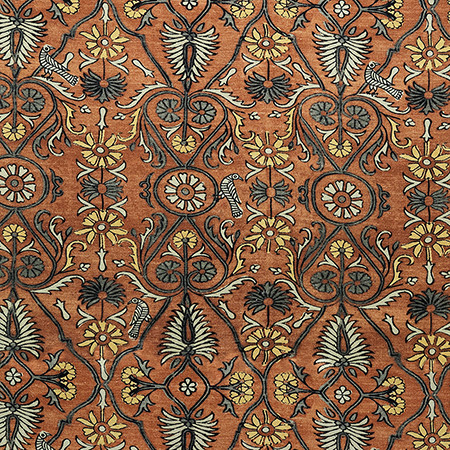 Bird Gathering Sierra by Carole Designer Fabric Dawn & Dusk 75% Cotton, 25% Linen Pakistan 27,000 WYZENBEEK DOUBLE RUBS 32" V, 27" H 54" - Swanky Fabrics -