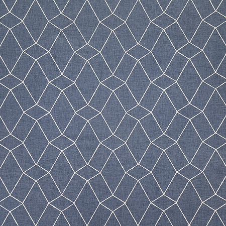 Break It Off Indigo by Carole Designer Fabric Dawn & Dusk 55% Cotton, 45% Polyester India 6,000 WYZENBEEK DOUBLE RUBS 7 7/8" V, 6 1/2" H 52" - Swanky Fabrics -