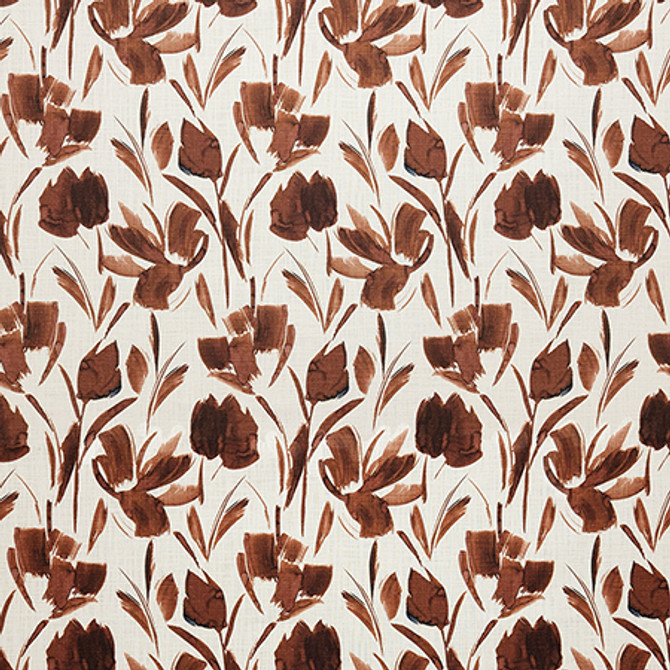 Gentle Garden Clay by Carole Designer Fabric Dawn & Dusk 100% Cotton India 10,000 WYZENBEEK DOUBLE RUBS 26 1/2" V, 13 1/2" H 54" - Swanky Fabrics -