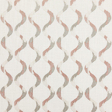 Patched In Blush by Carole Designer Fabric Dawn & Dusk Base: 100% Polyester. Embr: 100% Polyester India 30,000 WYZENBEEK DOUBLE RUBS 9 1/2" V, 5 1/4" H 53" - Swanky Fabrics -