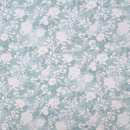 Carole Fabric Calming Breath Dream Blue Dewdrop 75% Cotton, 25% Linen-Soil Repellent Pakistan 25" V, 13 1/4" H HD 54" - My Fabric Connection -