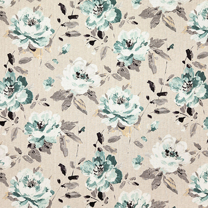 Trust Your Heart Stillwater by Carole Designer Fabric Dewdrop 100% Polyester India 60,000 WYZENBEEK DOUBLE RUBS 25" V, 13 1/2" H HD 55" - Swanky Fabrics -