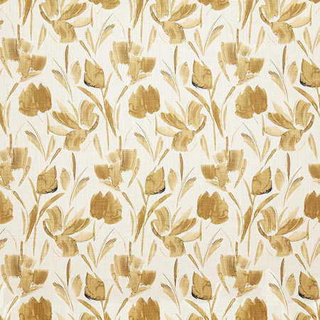Carole Fabric Gentle Garden Amber Evergreen 100% Cotton India 26 1/2" V, 13 1/2" H 54" - My Fabric Connection -