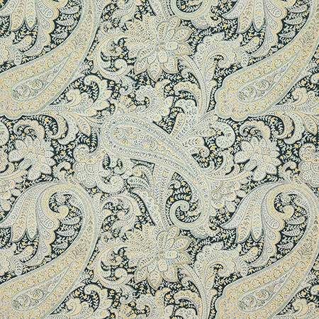 Paisley Statement Cove by Carole Designer Fabric Evergreen 100% Cotton-SSR Pakistan 12,000 WYZENBEEK DOUBLE RUBS 25 1/4" V, 27 1/2" H 54" - Swanky Fabrics -