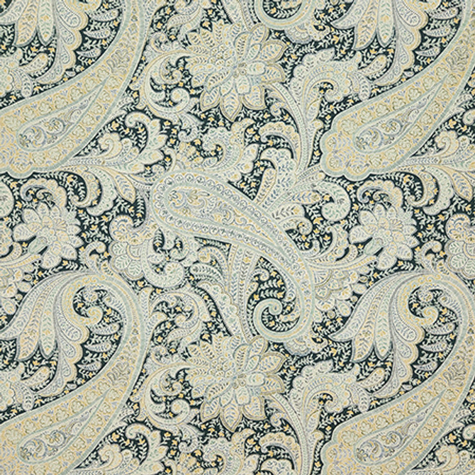 Carole Fabric Paisley Statement Cove Evergreen 100% Cotton-SSR Pakistan 25 1/4" V, 27 1/2" H 54" - My Fabric Connection -