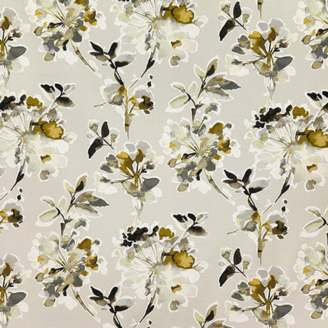 Quiet Garden Slate by Carole Designer Fabric Evergreen 100% Cotton India 25,000 WYZENBEEK DOUBLE RUBS 24" V, 13 3/4" H HD 54" - Swanky Fabrics -