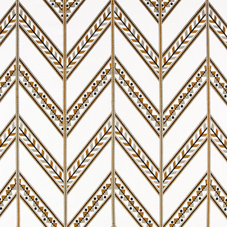 Carole Fabric At This Moment Hickory Harvest 60% Polyester, 40% Cotton India 15 1/8" V, 12 3/8" H 50.75" - My Fabric Connection -