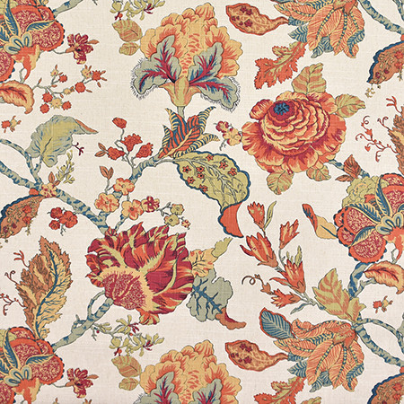 Carole Fabric Comfort Zone Mesa Harvest 70% Cotton, 30% Linen-Light Latex Backing China 24 5/8" V, 27" H HD 54" - My Fabric Connection -