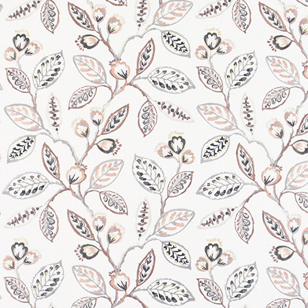 One Voice Dusty Rose by Carole Designer Fabric Harvest 69% Cotton, 31% Polyester India N/A 18 7/8" V, 17" H 51" - Swanky Fabrics -