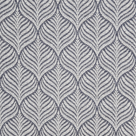 Longing Indigo by Carole Designer Fabric In The Details 48% Cotton, 46% Polyester, 6% Linen India 42,000 Wyzenbeek Double Rubs 11 5/8" V, 4 5/8" H HD 54" - Swanky Fabrics -