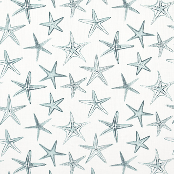 Carole Fabric On A Sea Star Harbor Jade 100% Cotton Pakistan 12 1/4" V , 27 1/4" H 54" - My Fabric Connection -