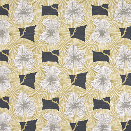 Behind The Leaves Charcoal by Carole Designer Fabric Moonstone 100% Cotton-SSR Pakistan 12,000 Wyzenbeek Double Rubs 12 5/8" V, 13 1/2" H 54" - Swanky Fabrics -