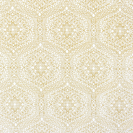 Carole Fabric Great Love Wheat Moonstone 80% Cotton, 20% Polyester India 12 1/2" V, 8 7/8" H 51.5" - My Fabric Connection -