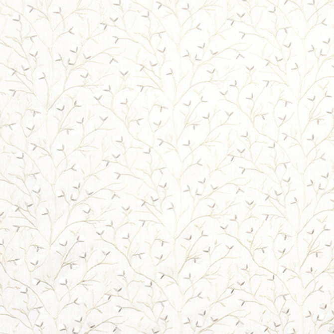 Never Regret Snow by Carole Designer Fabric Moonstone 60% Cotton, 30% Polyester, 10% Linen India N/A 9 1/4" V, 8 1/2" H 51.5" - Swanky Fabrics -