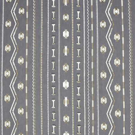 Put A Bow On It Stone by Carole Designer Fabric Moonstone 52% Cotton, 48% Polyester India 9,000 Wyzenbeek Double Rubs 9 1/4" V, 17 3/8" H 52.25" - Swanky Fabrics -