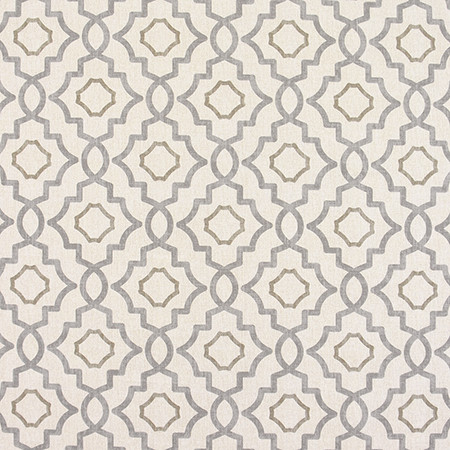 Carole Fabric Simply Styled Metal Moonstone 100% Cotton-Soil Repellent Usa 8 3/4" V, 9" H HD 56.5" - My Fabric Connection -