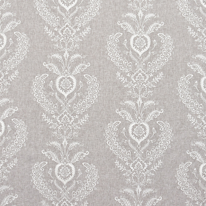 Carole Fabric With Honor Heather Grey Moonstone 64% Polyester, 36% Cotton India 15 3/8" V, 25" H 50.75" - My Fabric Connection -