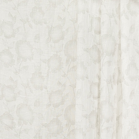 Cottage Roses Flax by Carole Designer Fabric Perfect Balance 100% Linen India N/A 7 1/4" V, 6" H 54" - Swanky Fabrics -