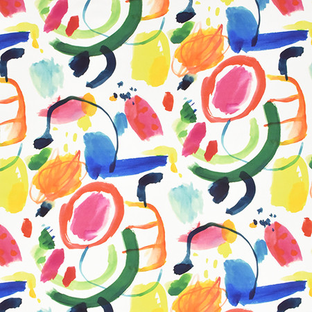 Capture The Mood Multi by Carole Designer Fabric Prisma 100% Cotton SPAIN 16,000 Wyzenbeek Double Rubs 25"V, 27" H HD 54" - Swanky Fabrics -