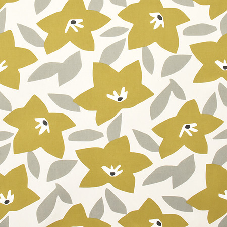 Carole Fabric Goodness Knows Mustard Prisma 100% Cotton PAKISTAN 25" V, 27" H HD 56.5" - My Fabric Connection -