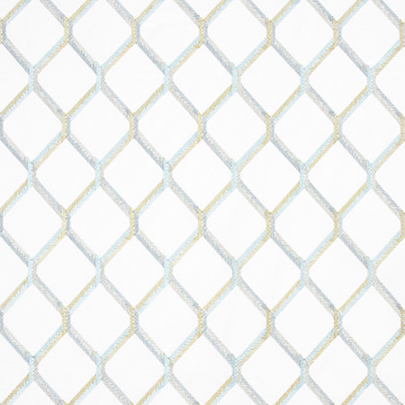 Money Maker Aqua by Carole Designer Fabric Prisma Base: 100% Cotton. Embr: 75% Cotton, 25% Rayon INDIA N/A 6 1/4" V, 4 3/8" H 52" - Swanky Fabrics -