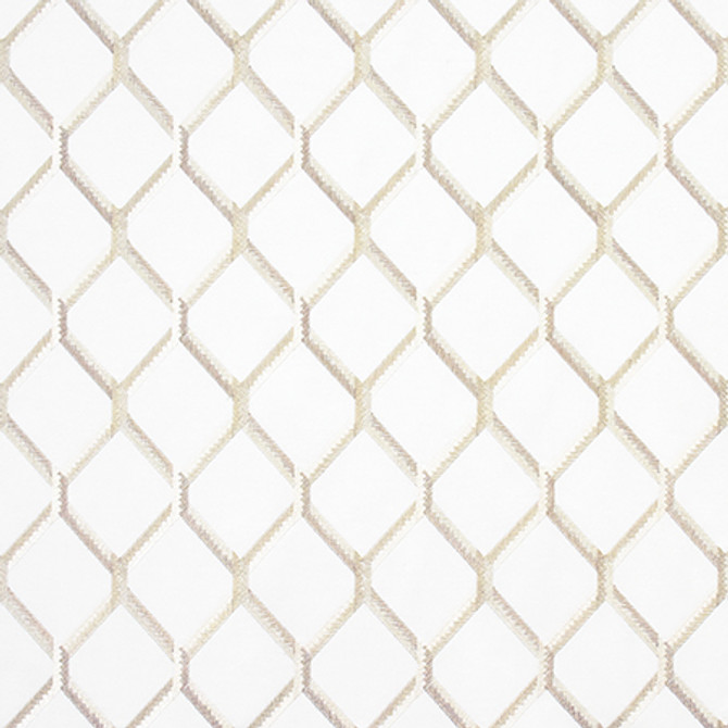 Money Maker Flax by Carole Designer Fabric Prisma Base: 100% Cotton. Embr: 75% Cotton, 25% Rayon INDIA N/A 6 1/4" V, 4 3/8" H 52" - Swanky Fabrics -