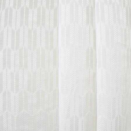 Carole Fabric Heading Out White Sheer Luxury 100% Polyester TURKEY 1 1/2" V, 3 7/8" H 118" - My Fabric Connection -